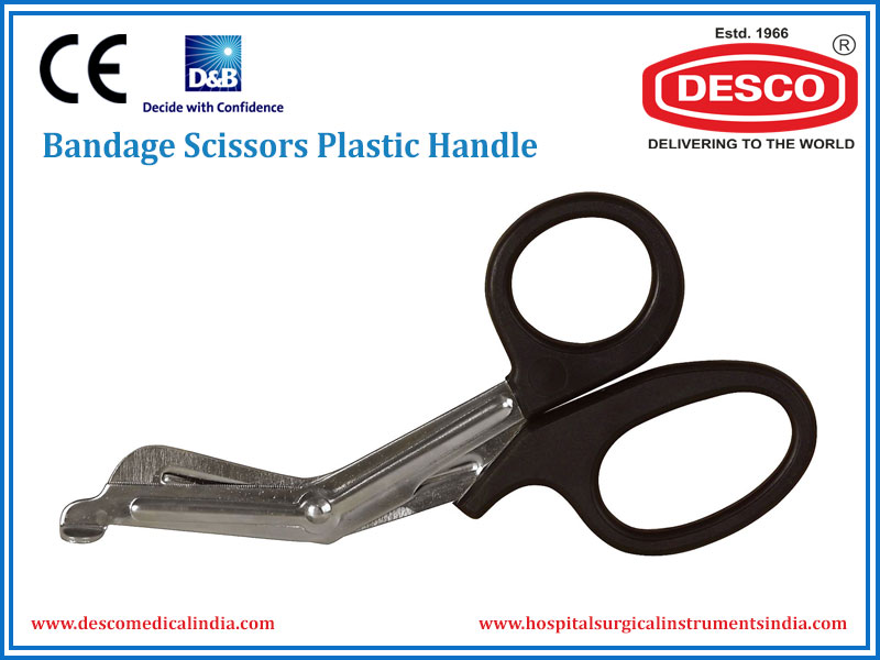 BANDAGE SCISSORS PLASTIC HANDLE