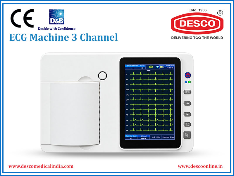 ECG MACHINE 3 CHANNEL
