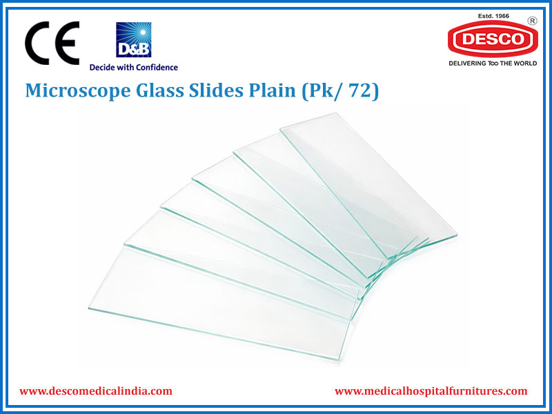 MICROSCOPE GLASS SLIDES PLAIN (PK/72)