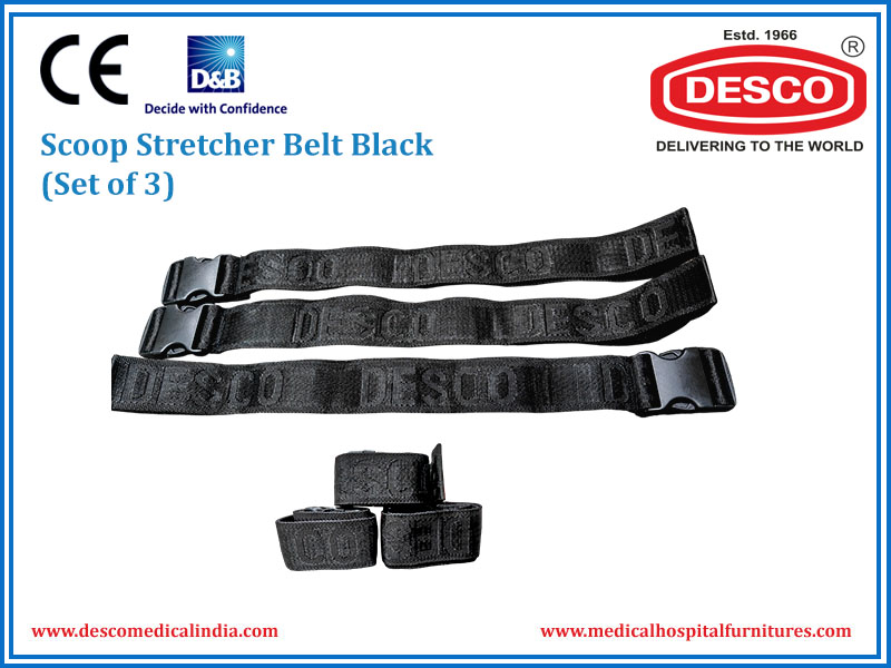 STRETCHER SAFETY BELT BLACK