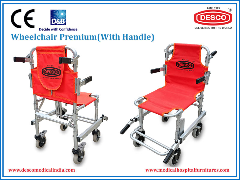 WHEELCHAIR STAIR CHAIR ORANGE/BLACK